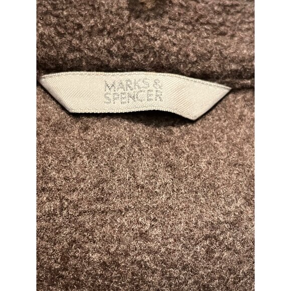 Marks & Spencer‎ Faux Fur Trim Brown Fleece Vest UK 14 - Picture 5 of 8